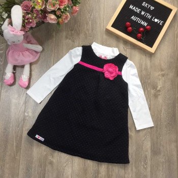 váy dáng A bông trần hoa lụa